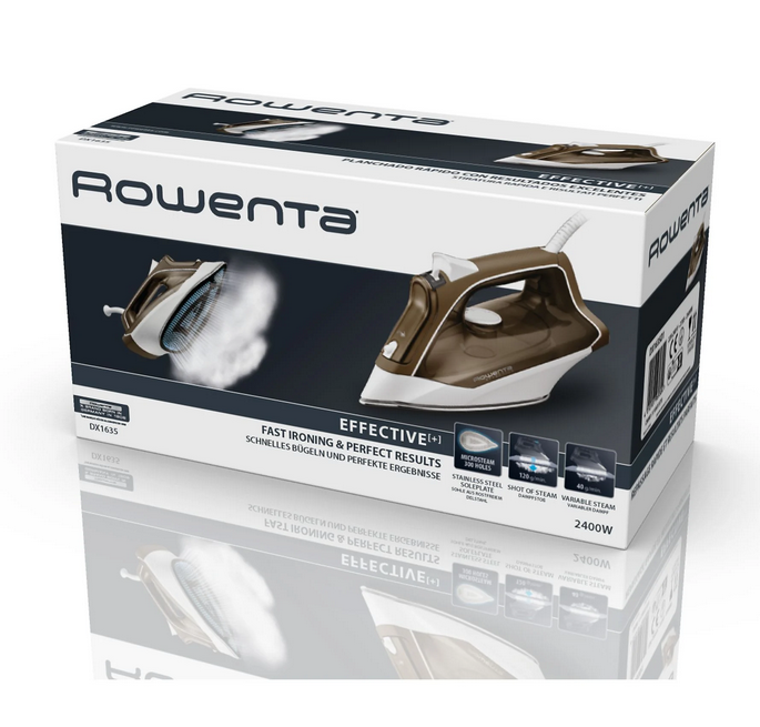 Rowenta Dx1635 Effective Fer à Repasser Vapeur 2400 W, Vapeur Continue 40 g/min, Golpe de Vapeur 120 g/min
