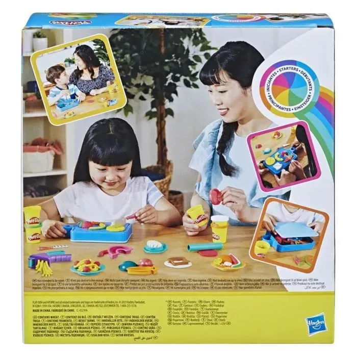 Play-Doh Kit du petit chef cuisinier avec 14 accessoires et pâte à modeler, jouets préscolaires Playdoh Kitchens
