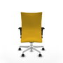 Piqueras Y Crespo Silla Albacete jaune avec mécanisme Sincro et base blanche