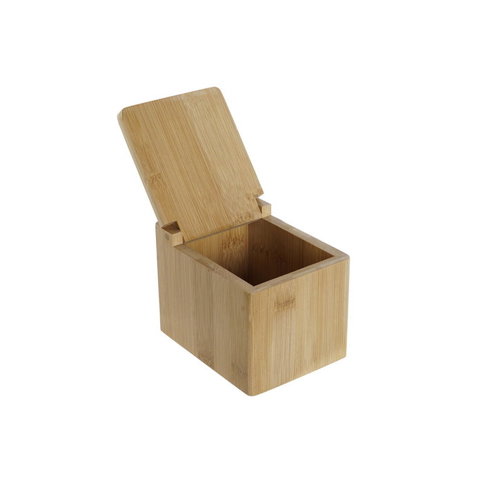 DKD Home Decor Salière avec couvercle en bambou naturel