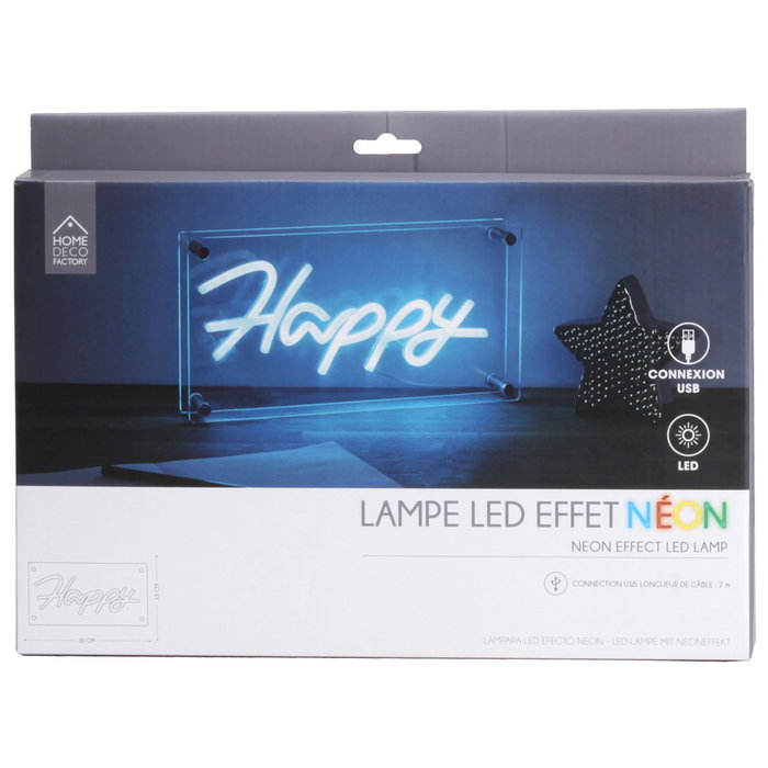 Home Deco Factory Déco Néon LED USB Happy Home Deco Factory Déco Néon LED USB Happy