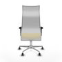 Piqueras y Crespo Fauteuil de Bureau Albacete Jaune et Blanc