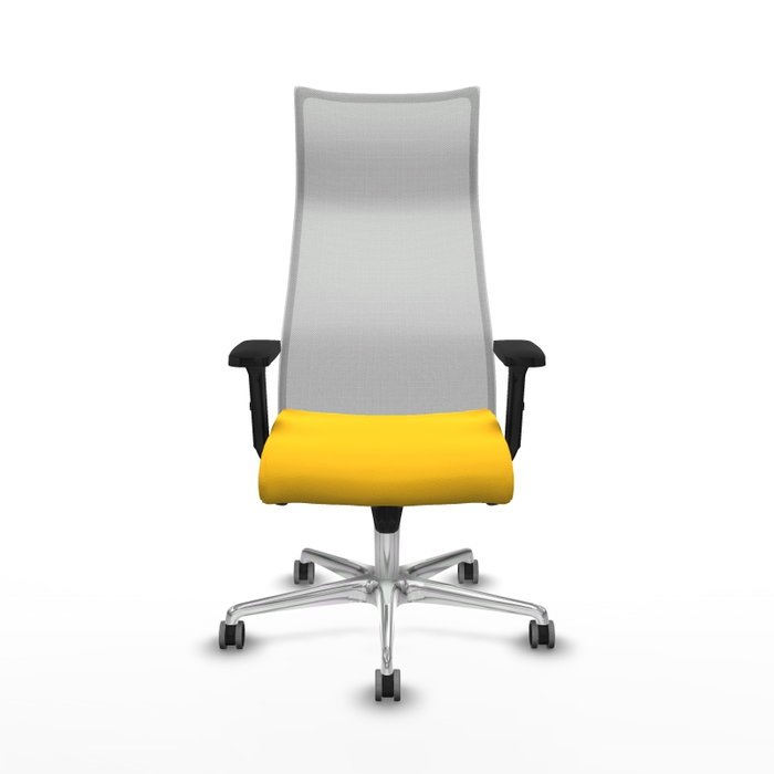 Piqueras y Crespo Fauteuil de Bureau Albacete Jaune et Blanc