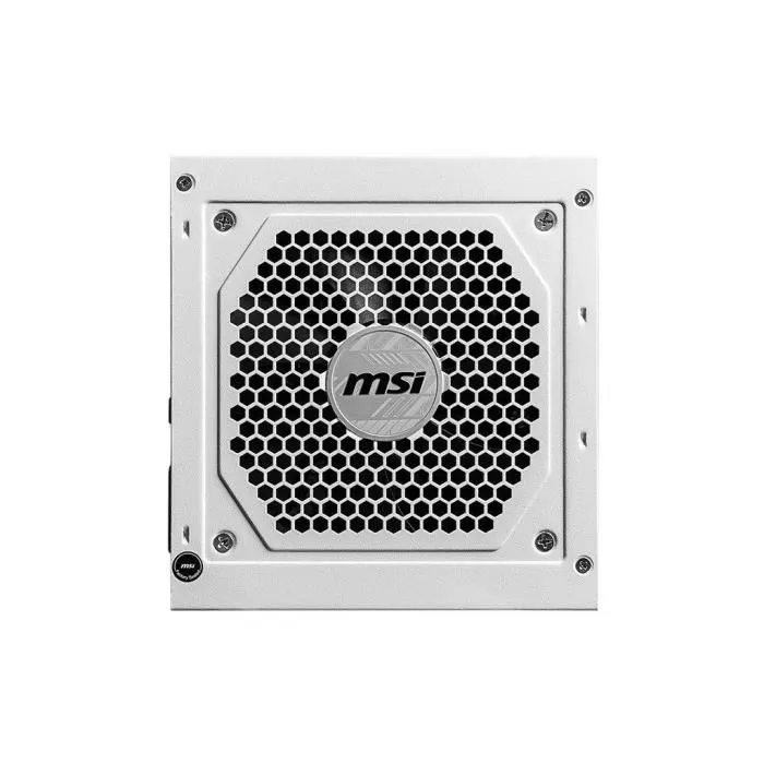 MSI MAG A850GL PCIE5 WHITE - Bloc d'alimentation PC 850W ATX 3.0, PCIe 5.0 natif, modulaire, pour cartes NVIDIA RTX 40, 12VHPWR