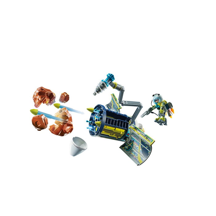 Playmobil Destructeur de Météorites Space 71369 - Véhicule Spatial avec Bras Articulé et Canon - Jouet pour Enfants à partir de 6 Ans