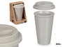VESSIA Vasos con tapa de silicona Gris 360ml, Lot de 12