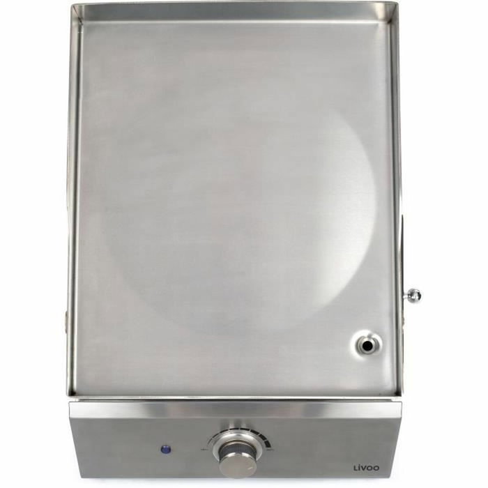 Livoo DOC292 Plancha électrique en acier inoxydable Gris Livoo DOC292 Plancha électrique en acier inoxydable Gris
