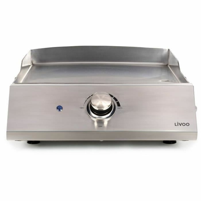 Livoo DOC292 Plancha électrique en acier inoxydable Gris Livoo DOC292 Plancha électrique en acier inoxydable Gris
