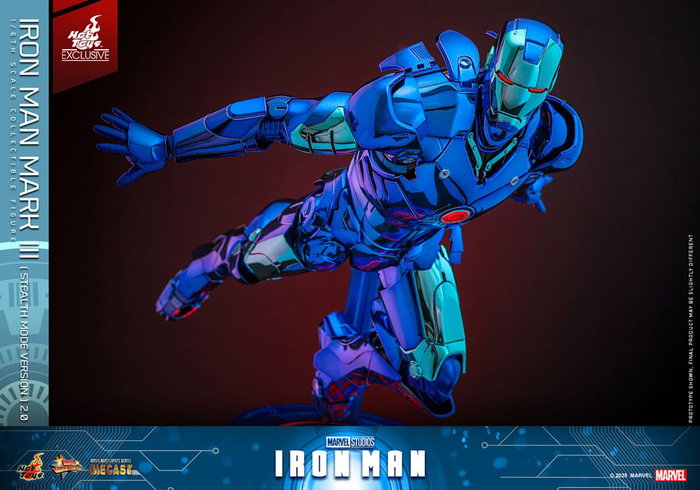 Iron Man Movie Masterpiece Diecast 1/6 Iron Man Mark III (Stealth Mode Ver.) 2.0 Hot Toys Exclusive 33 cm Iron Man Movie Masterpiece Diecast 1/6 Iron Man Mark III (Stealth Mode Ver.) 2.0 Hot Toys Exclusive 33 cm