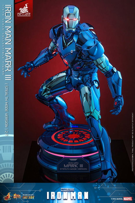 Iron Man Movie Masterpiece Diecast 1/6 Iron Man Mark III (Stealth Mode Ver.) 2.0 Hot Toys Exclusive 33 cm Iron Man Movie Masterpiece Diecast 1/6 Iron Man Mark III (Stealth Mode Ver.) 2.0 Hot Toys Exclusive 33 cm