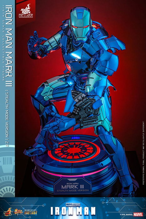 Iron Man Movie Masterpiece Diecast 1/6 Iron Man Mark III (Stealth Mode Ver.) 2.0 Hot Toys Exclusive 33 cm Iron Man Movie Masterpiece Diecast 1/6 Iron Man Mark III (Stealth Mode Ver.) 2.0 Hot Toys Exclusive 33 cm