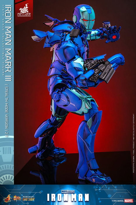 Iron Man Movie Masterpiece Diecast 1/6 Iron Man Mark III (Stealth Mode Ver.) 2.0 Hot Toys Exclusive 33 cm Iron Man Movie Masterpiece Diecast 1/6 Iron Man Mark III (Stealth Mode Ver.) 2.0 Hot Toys Exclusive 33 cm