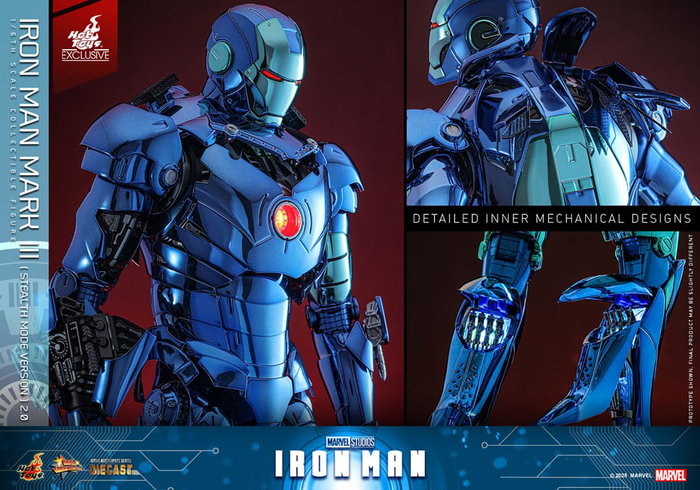 Iron Man Movie Masterpiece Diecast 1/6 Iron Man Mark III (Stealth Mode Ver.) 2.0 Hot Toys Exclusive 33 cm Iron Man Movie Masterpiece Diecast 1/6 Iron Man Mark III (Stealth Mode Ver.) 2.0 Hot Toys Exclusive 33 cm