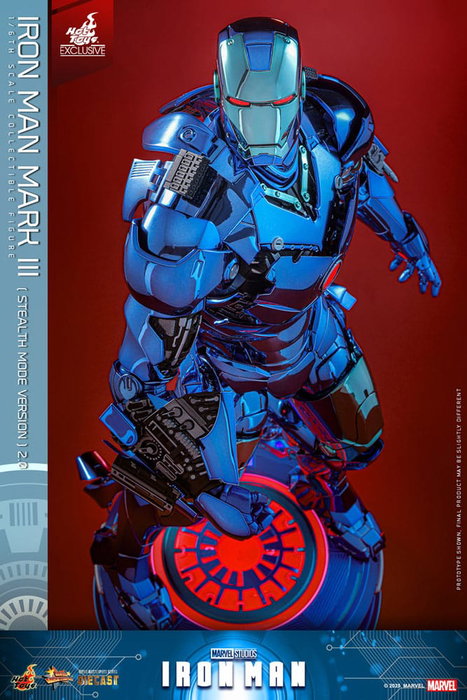 Iron Man Movie Masterpiece Diecast 1/6 Iron Man Mark III (Stealth Mode Ver.) 2.0 Hot Toys Exclusive 33 cm Iron Man Movie Masterpiece Diecast 1/6 Iron Man Mark III (Stealth Mode Ver.) 2.0 Hot Toys Exclusive 33 cm
