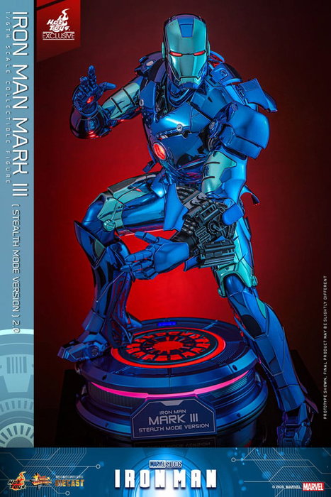 Iron Man Movie Masterpiece Diecast 1/6 Iron Man Mark III (Stealth Mode Ver.) 2.0 Hot Toys Exclusive 33 cm Iron Man Movie Masterpiece Diecast 1/6 Iron Man Mark III (Stealth Mode Ver.) 2.0 Hot Toys Exclusive 33 cm