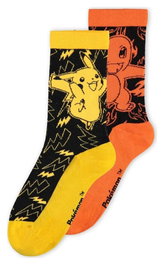 Difuzed Lot de 2 paires de chaussettes Crew Pokémon 43-46