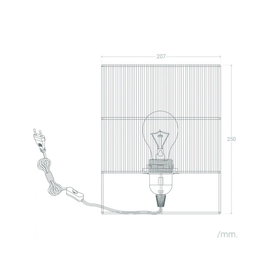 Lampe de table Bayamo en rotin et métal noir