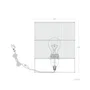 SKD-T1019 Lampe de Table Bayamo en Rotin Naturel avec Abat-Jour et Douille E27 - Structure Métal Noir