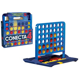 Hasbro Gaming Conecta 4 G1500 Jeu de Société Version Portugais-Espagnol avec Marcage de Points et Étui Moderne pour Enfants 6 ans et plus