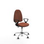 PIQUERAS Y CRESPO Chaise de bureau Algarra, tissu marron, base chromée