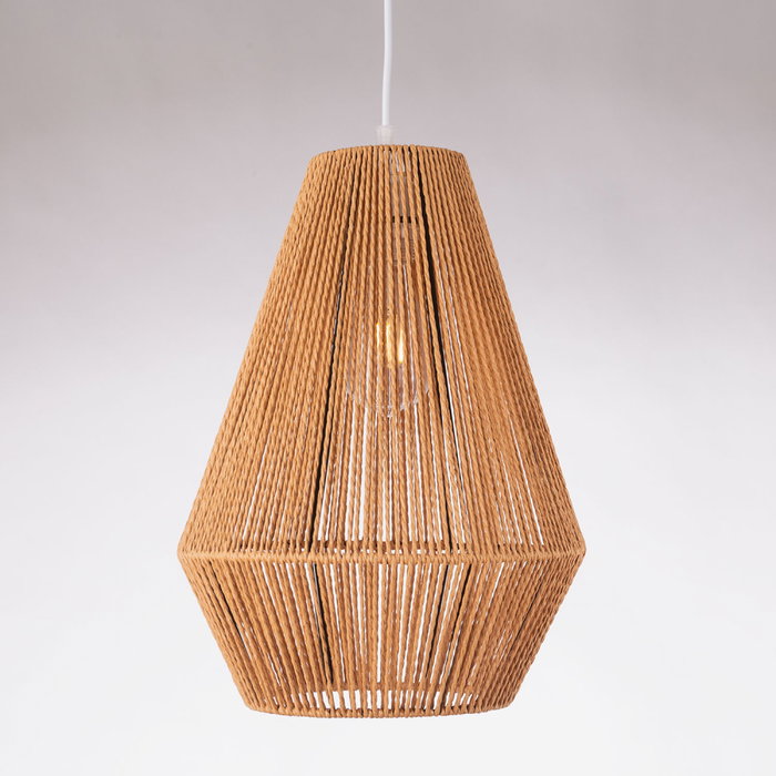 Lampe à suspension Evansville Rope en corde naturelle