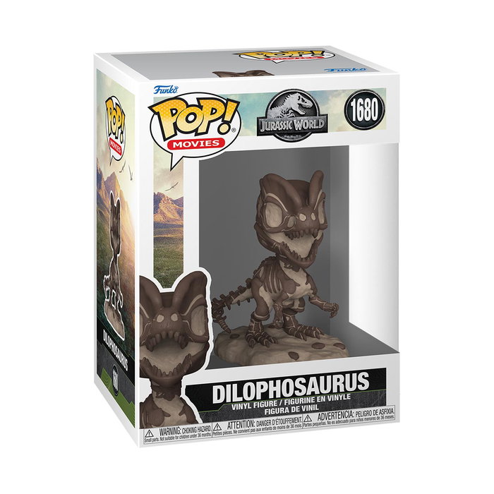 Funko Pop! Vinyl Figure - Jurassic World Dilophosaurus (Fossile) 80223, Collectible Toy ~8.7 cm