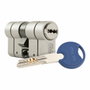 MCM Cylindre de sécurité SCX+DEN 30-40 Antibumping Double embrayage Acier Argenté