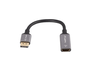 Lanberg Adaptateur DisplayPort vers HDMI 4K (3840x2160) - Connecteur DisplayPort mâle vers HDMI femelle, 0.2m