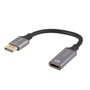 Lanberg Adaptateur DisplayPort vers HDMI 4K (3840x2160) - Connecteur DisplayPort mâle vers HDMI femelle, 0.2m