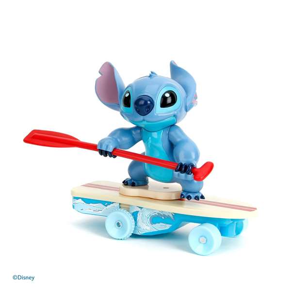 Smoby Radio Control Stitch - Figurine Stitch en planche de surf 25 cm, Jouet radiocommandé