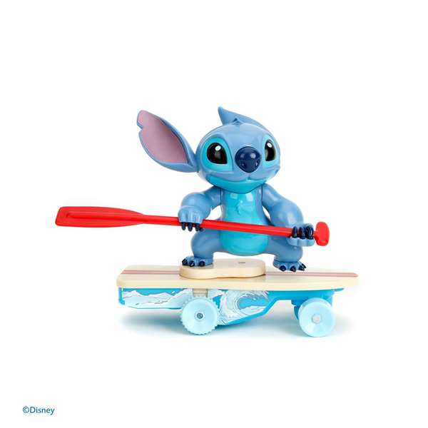 Smoby Radio Control Stitch - Figurine Stitch en planche de surf 25 cm, Jouet radiocommandé