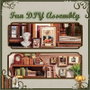 Figurine Model Kit Miniature House Gallery Bookstore 20 x 16 cm