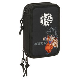 SAFTA Plumier Triple Dragon Ball 37 Pièces - Gomme, Crayons, Stylos, Feutres, Règle, Compas et Trousses