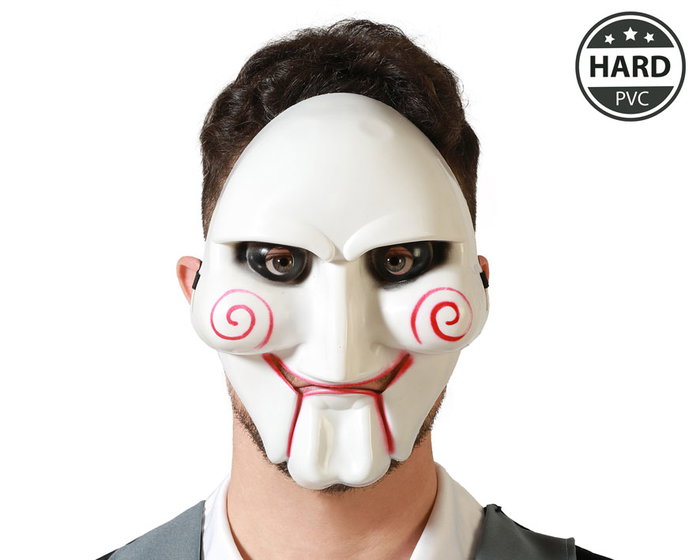 Masque d'assassin blanc pour Halloween et cosplay - Expression intense pour déguisement de personnage sombre, psychopathe ou méchant Masque d'assassin blanc pour Halloween et cosplay - Expression intense pour déguisement de personnage sombre, psychopathe ou méchant
