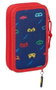 Safta Plumier double compartiment 28 pièces PJ Masks "Ready" avec 12,5x19,5x4 cm - Boite de rangement pour enfants à partir de 3 ans