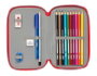 Safta Plumier double compartiment 28 pièces PJ Masks "Ready" avec 12,5x19,5x4 cm - Boite de rangement pour enfants à partir de 3 ans