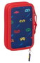 Safta Plumier double compartiment 28 pièces PJ Masks "Ready" avec 12,5x19,5x4 cm - Boite de rangement pour enfants à partir de 3 ans