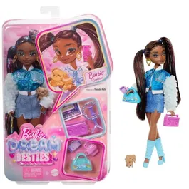 Barbie - Poupée Articulée Brooklyn avec 8 Accessoires Équipe de Rêve - HYC22 - Thème Musique et Danse
