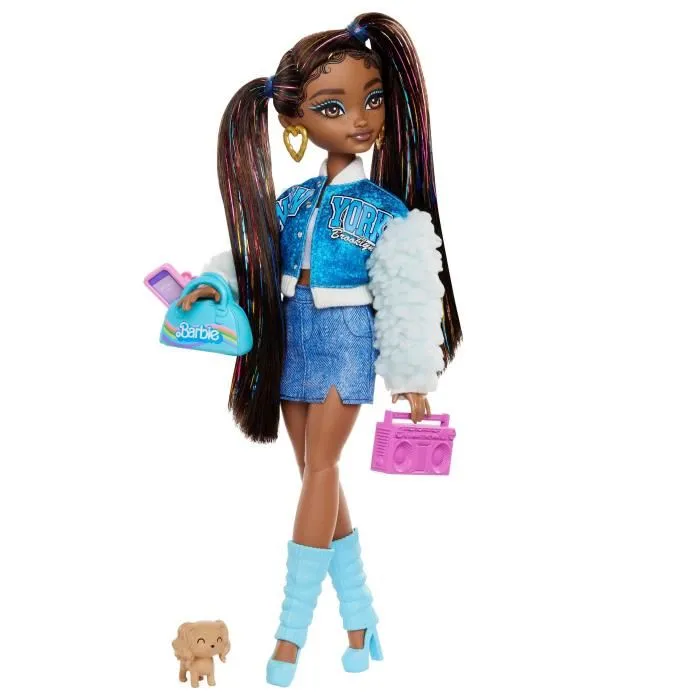 Barbie - Poupée Articulée Brooklyn avec 8 Accessoires Équipe de Rêve - HYC22 - Thème Musique et Danse