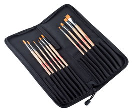 Talens Art Creation Set de 10 pinceaux pour huile et acrylique avec organisateur