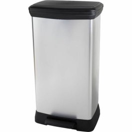 Curver DECO BIN DUO RECTANGLE 46 L Gris Métallisé