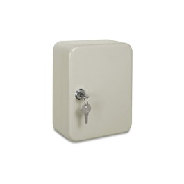 Benson Coffre à clés métallique pour 20 clés, acier, 20 x 8 x 16 cm, beige, design aléatoire