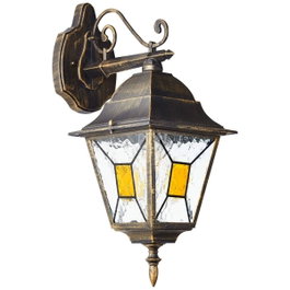 Brilliant JANEL Applique extérieure descendante Noir et Doré E27