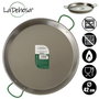 La Dehesa Paellera Acier Poli 42 cm 10 Rations avec 2 Asas Argentée (Set de 6)