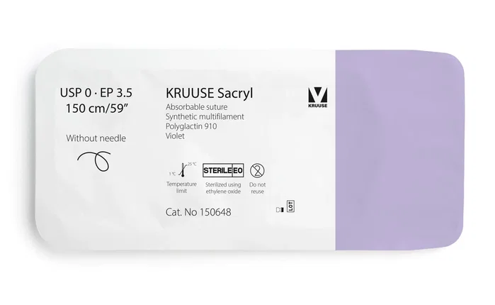 kruuse Suture Sacryl 0 sans aiguille, 150 cm, violette (Pack de 12)上演 kruuse Suture Sacryl 0 sans aiguille, 150 cm, violette (Pack de 12)上演
