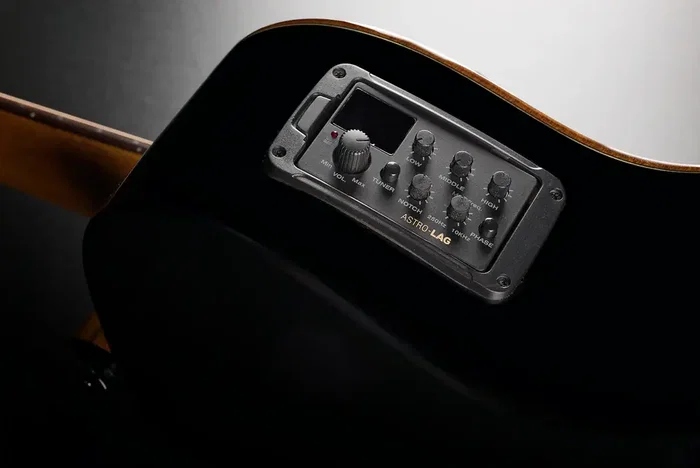 LAG Guitare Acoustique Auditorium A/E Cutaway Édition Limitée Bisel - Noire