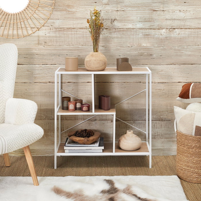 Home Deco Factory Étagère Edison 80x30x79,5 cm blanc