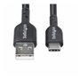 StarTech.com USB2C4M Câble USB-A vers USB-C 4 m Charge et Sync USB 2.0 480 Mbps 3A Noir