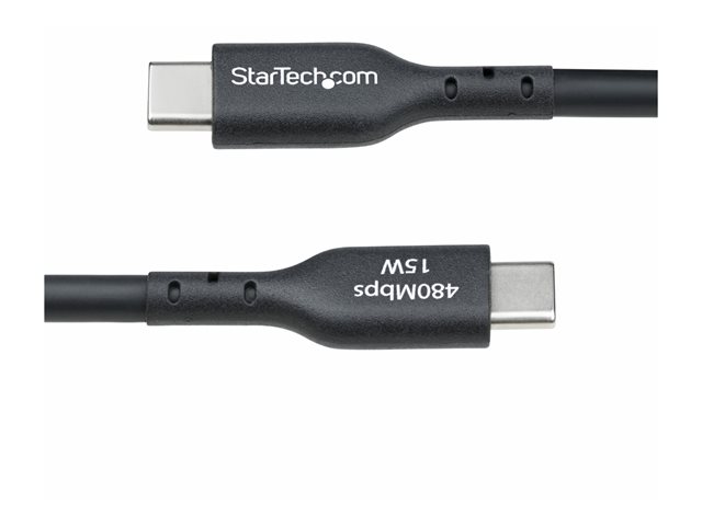 StarTech.com USB2C4M Câble USB-A vers USB-C 4 m Charge et Sync USB 2.0 480 Mbps 3A Noir