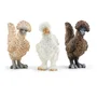 Schleich 42574 Figurine Poule Ferme Jouet, Coffret de 3 Pièces avec Grange, Jouet Éducatif pour Enfants Filles et Garçons 3 Ans